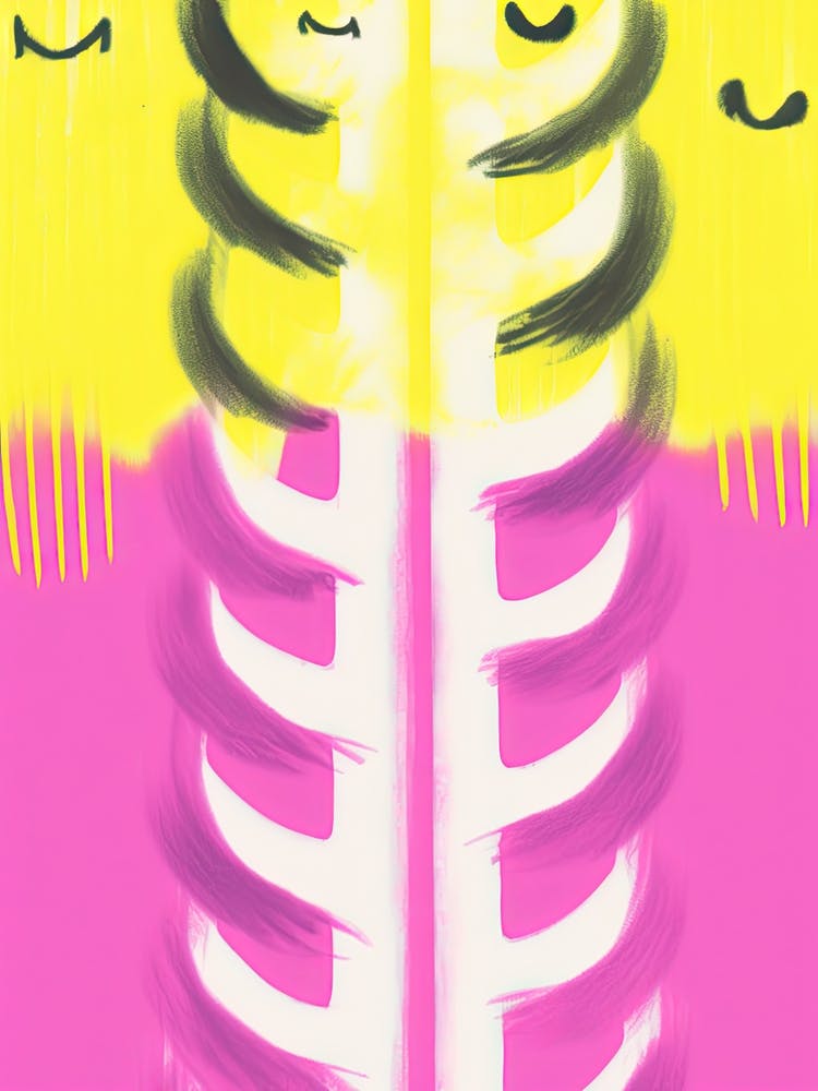 Gelb Und Pink Abstrakt 0