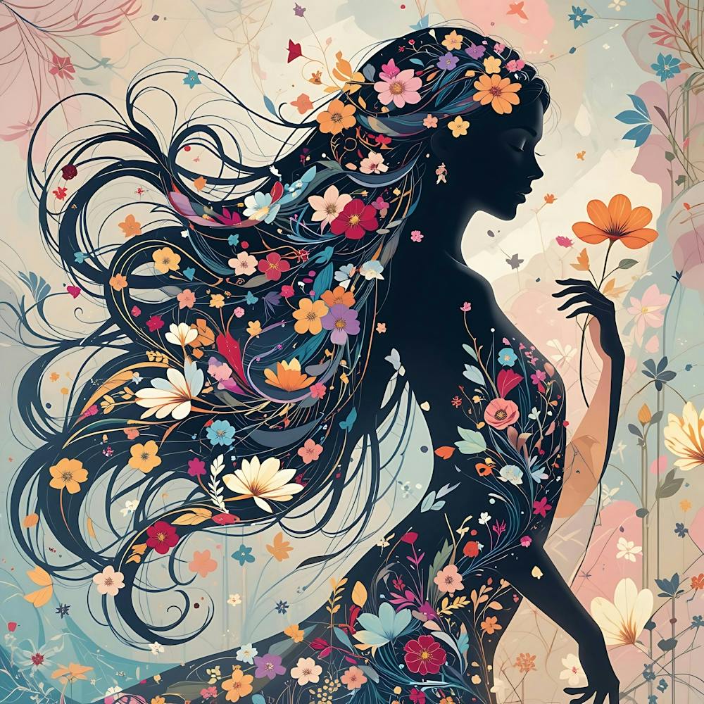 Flower With Girl 1