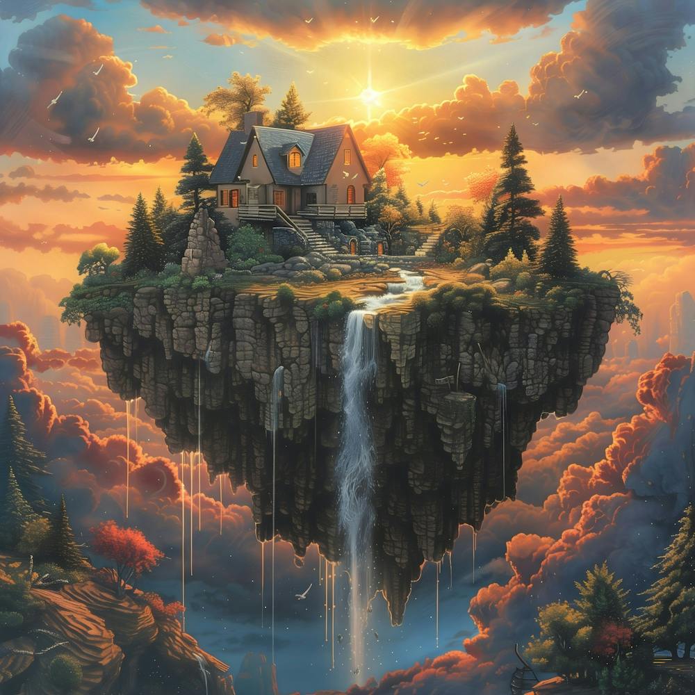 House In The Sky, Pop Surrealism, Lowbrow