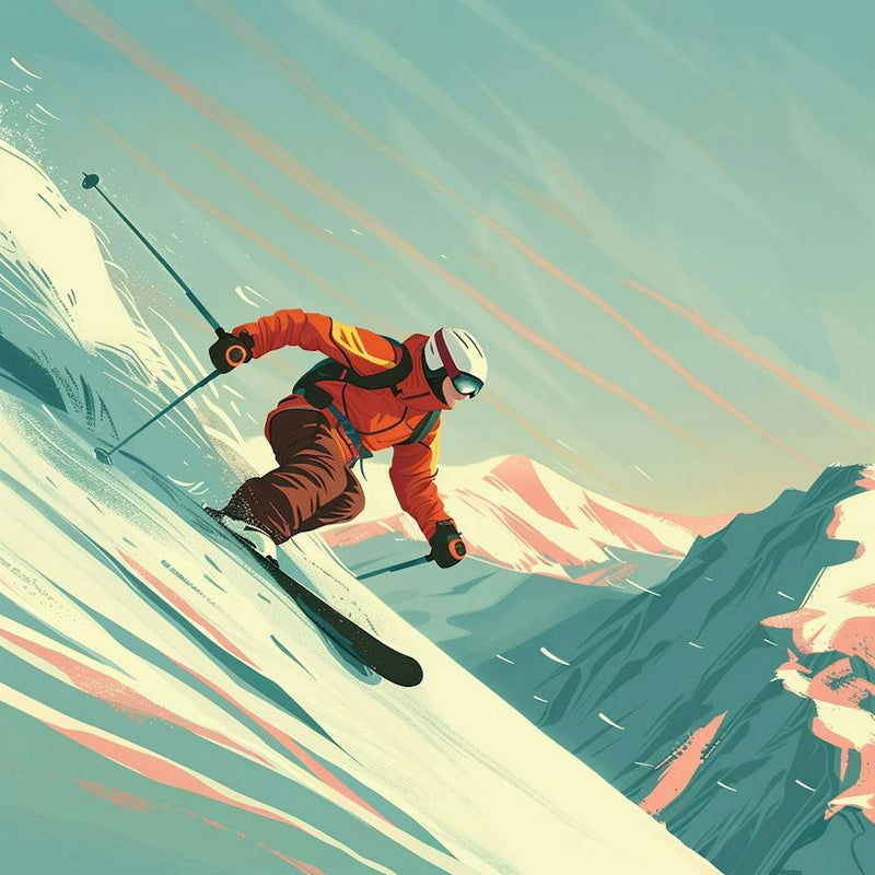 Skier In The Mountains