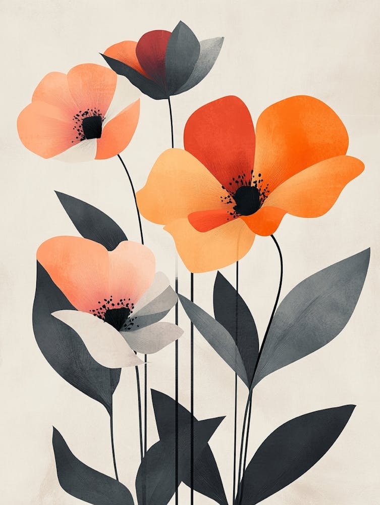 Orange Poppies 1