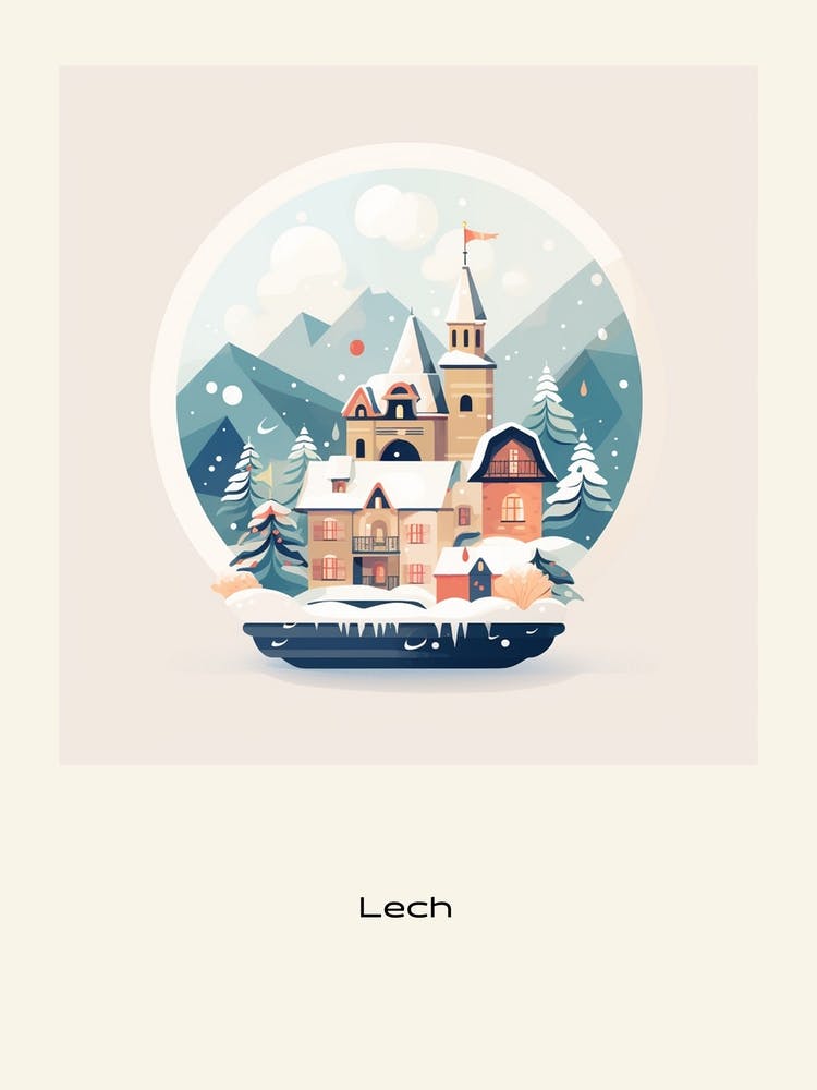 Lech Austria 3 Snowglobe Poster
