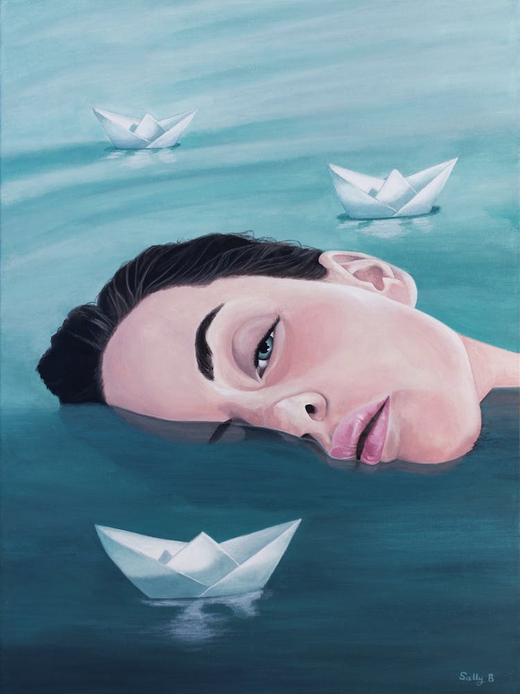 Lady With Paper Boats