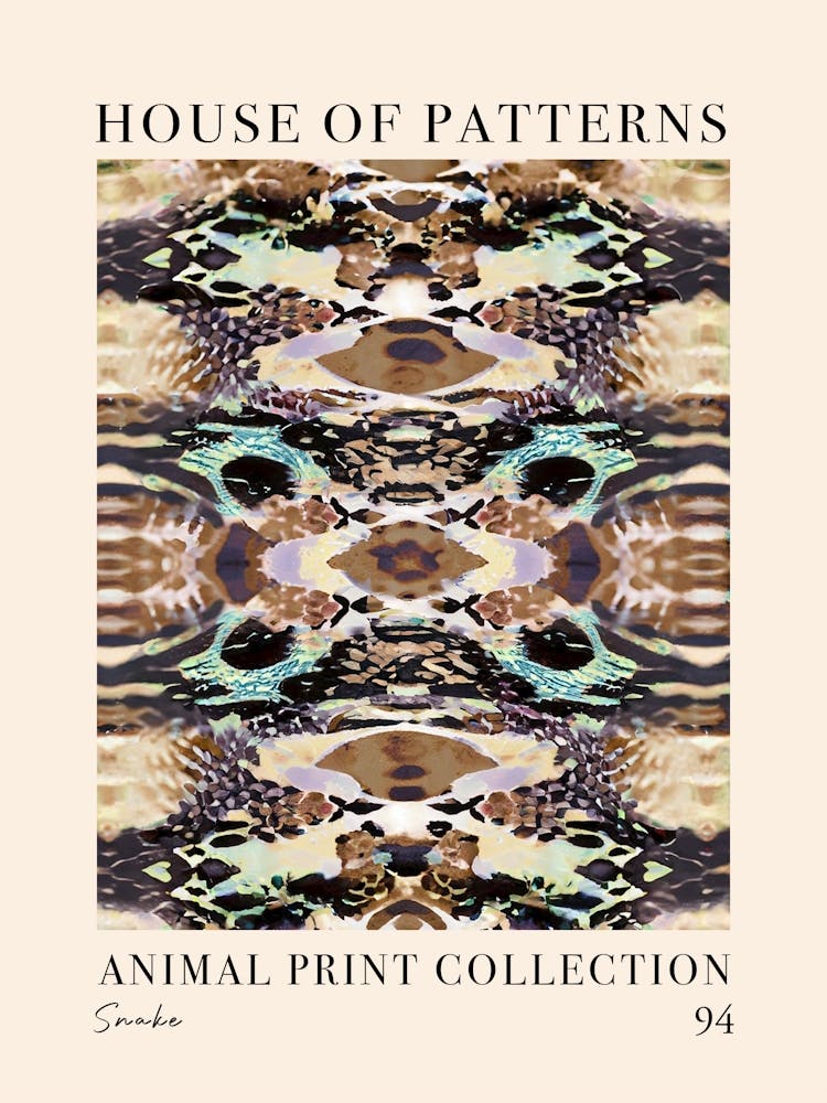 House Of Patterns Snake Animal Print Pattern 5