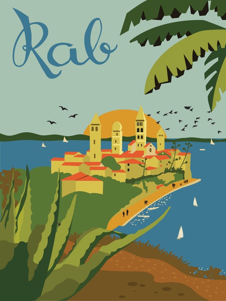 Rab, Croatia, the Island Under the Palm,