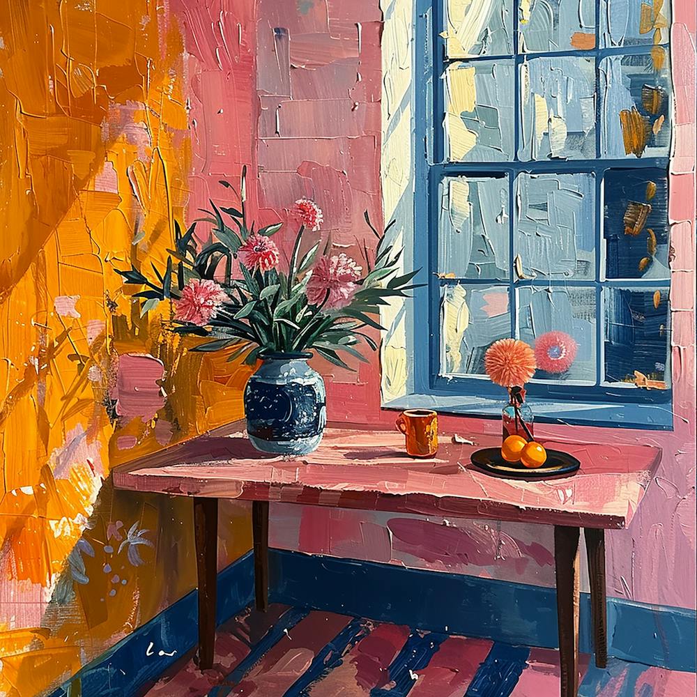 Table With Flowers