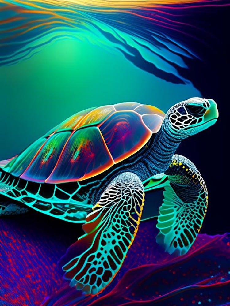 Conservation Sea Turtle, Sea Turtle Abstract 2
