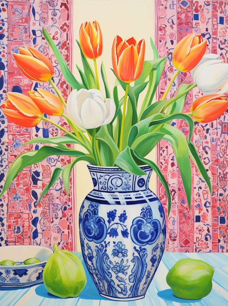 Flowers In A Vase Still Life Painting Tulips 13