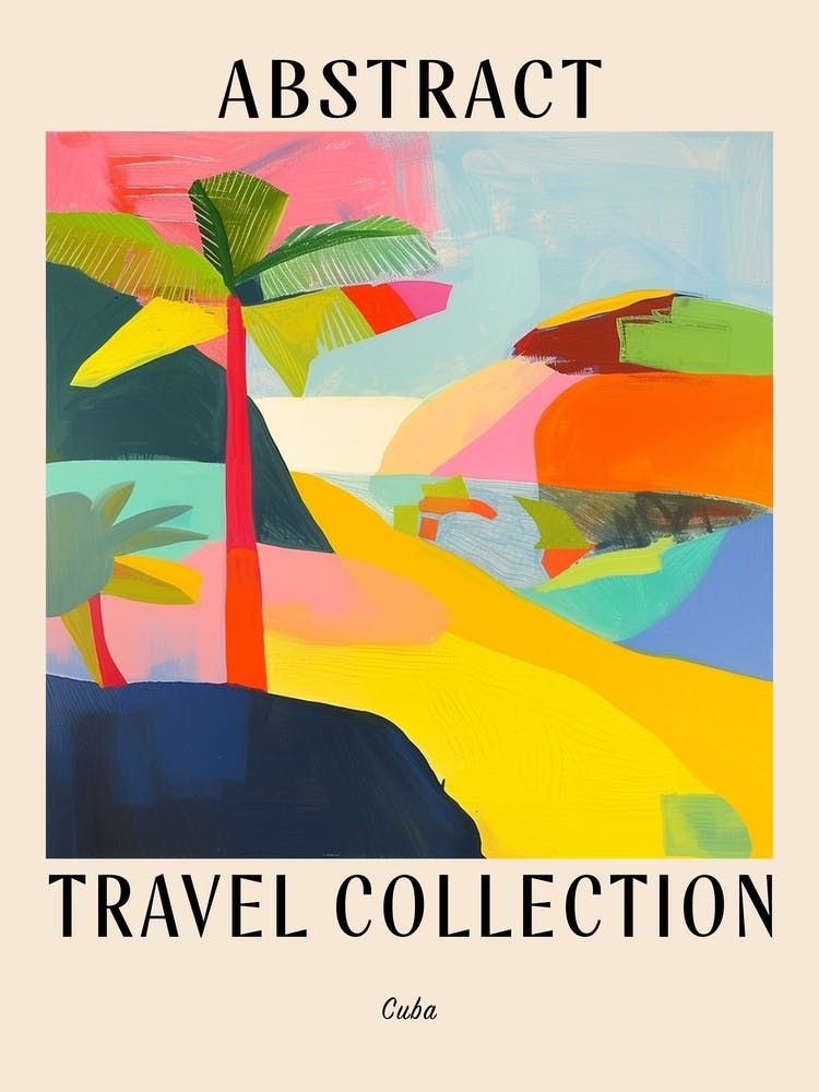 Abstract Travel Collection Poster Cuba 1