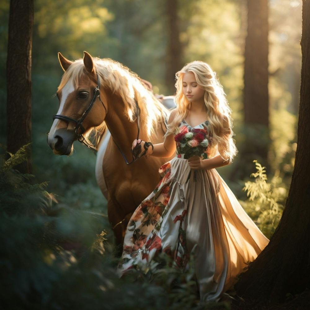 Girl And A Horse