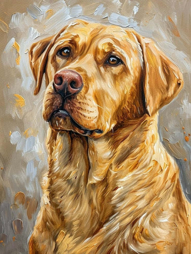 Labrador Retriever Acrylic Painting 9