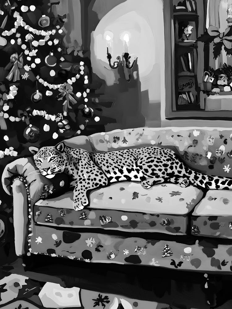 Leopard On Couch