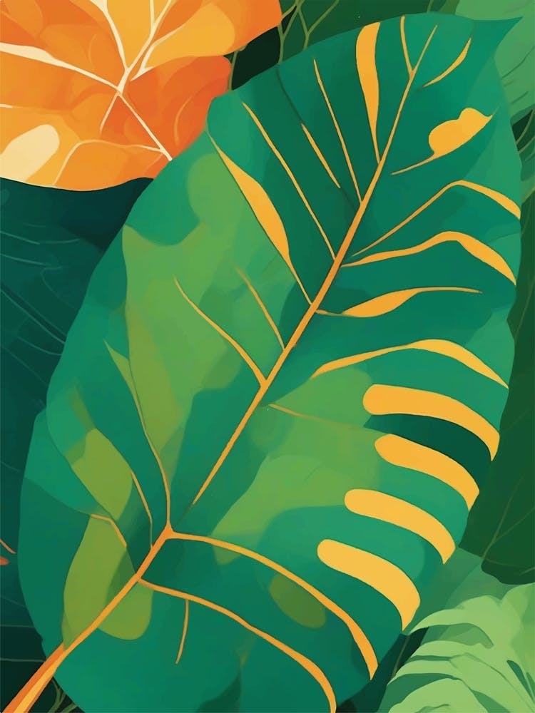Tropical Leaves painting
