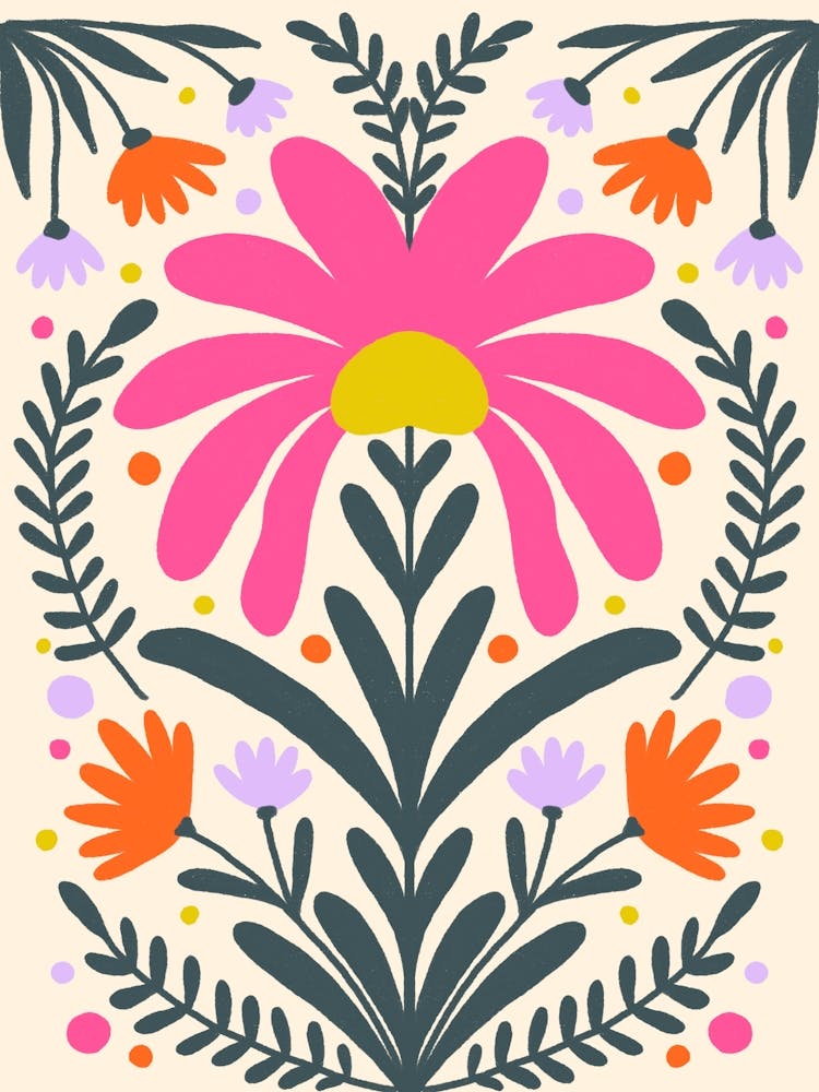 Modern Colorful Flower