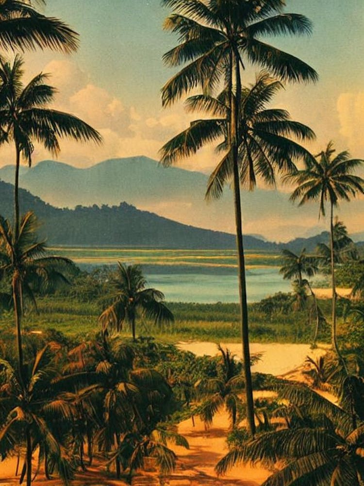Tanjung Puting National Park 2 Indonesia Vintage Poster