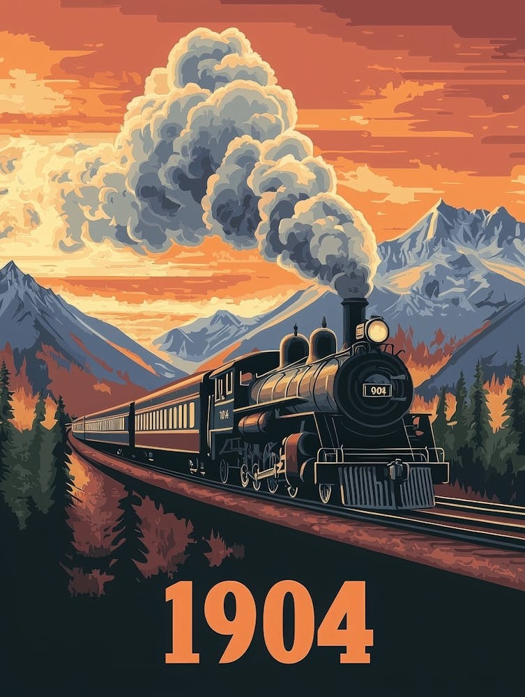 Aihrgdesign A Retro Poster Of A Steam Locomotive Traveling Th 0e80c41e Ac89 4bff 9ce9 052186e5b745 0