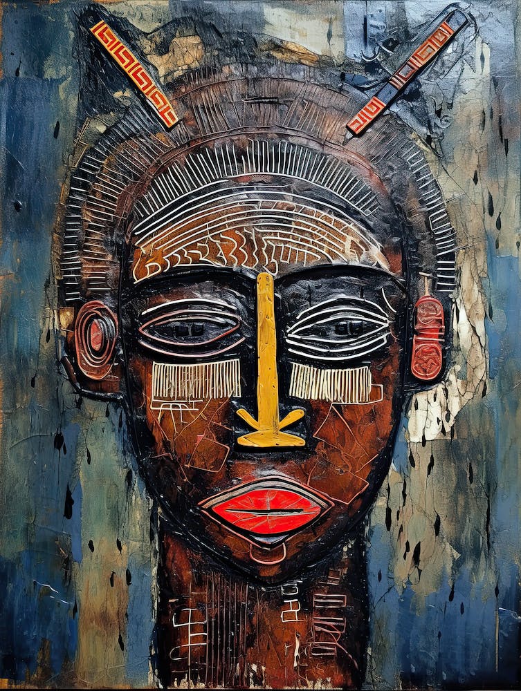 Stammes-Schätze: Künstlerische Echos von Afrikanischen Masken