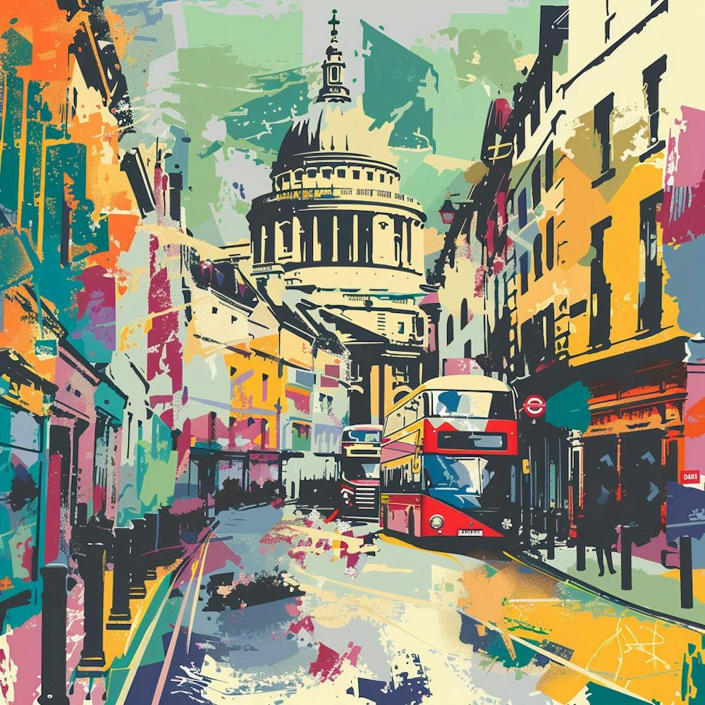London Street Oil Painting