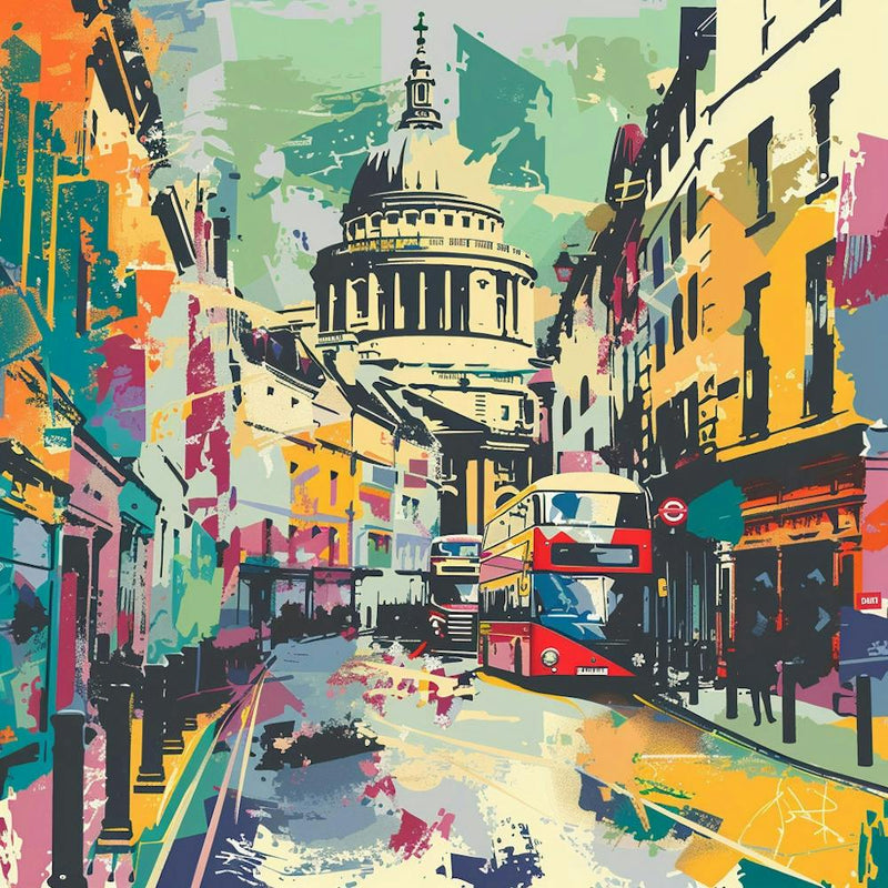 London Street Oil Painting
