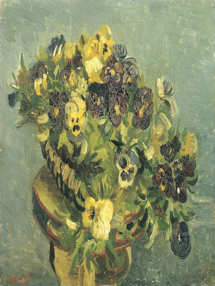 Pansies In A Vase 1