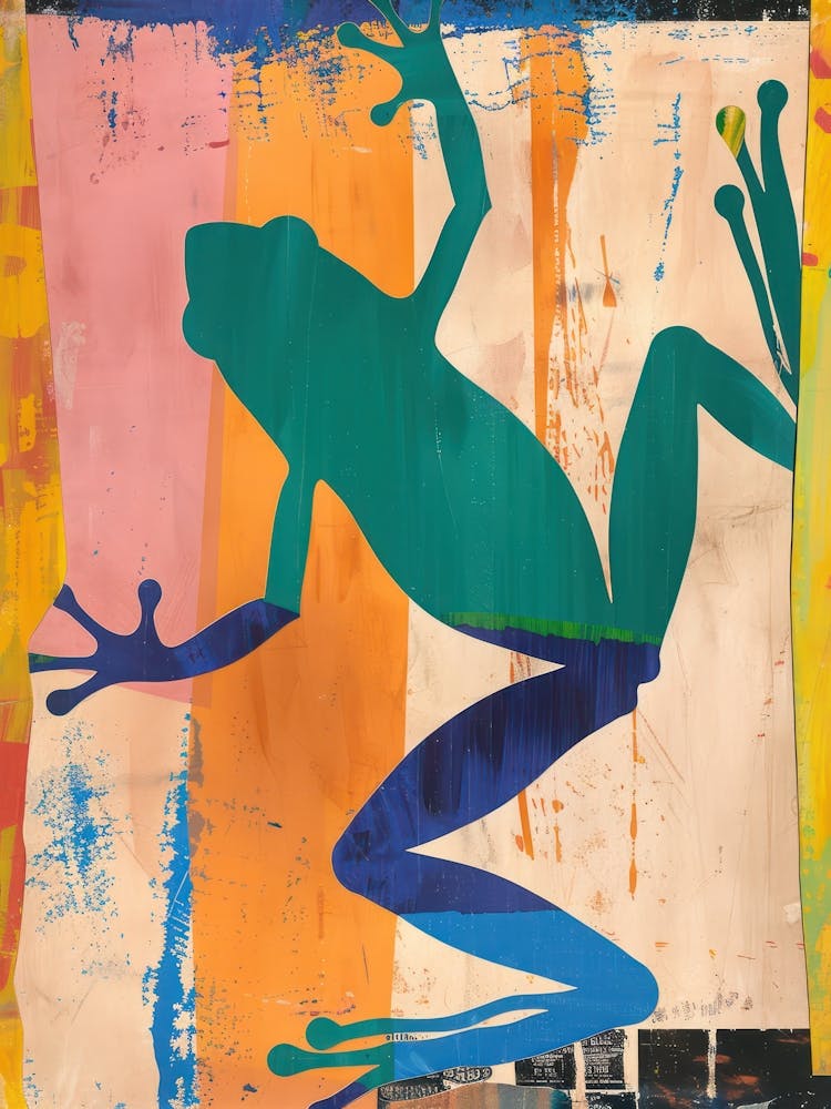 Frog 4 Cut Out Collage