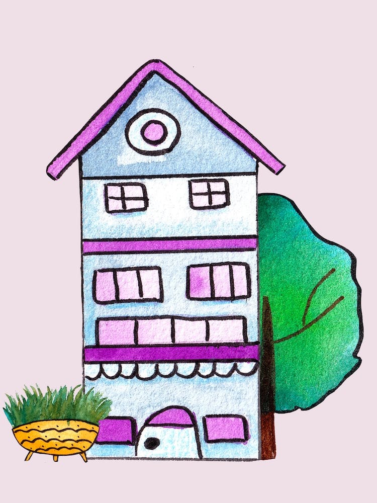 Blue And Purple House