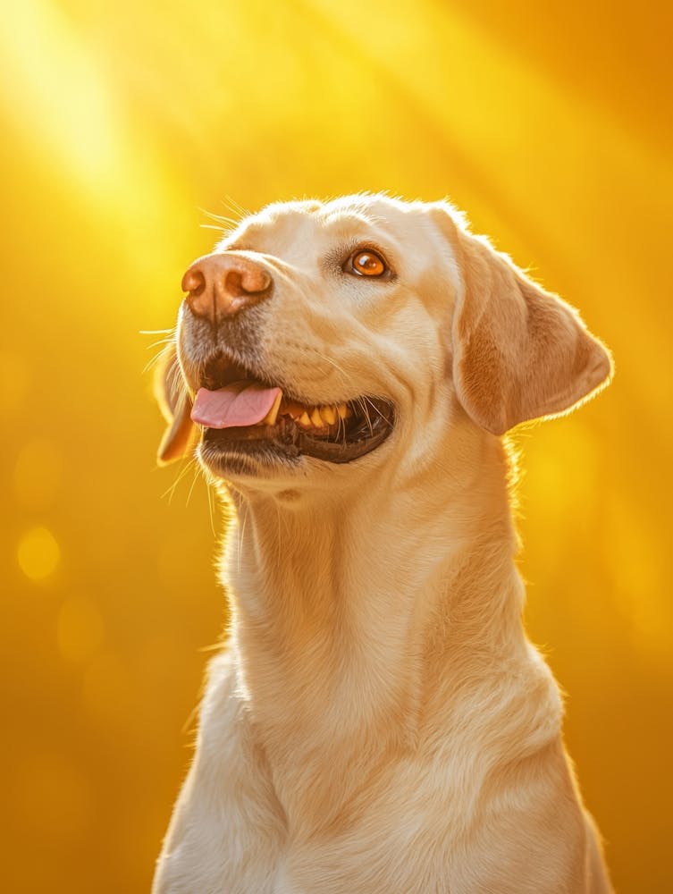 Golden Labrador Retriever. Generated AI.