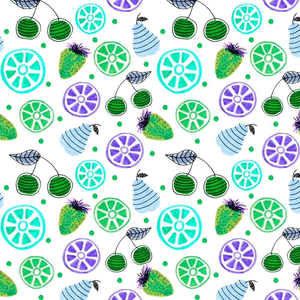 Periwinkle Green Fruit Bowl