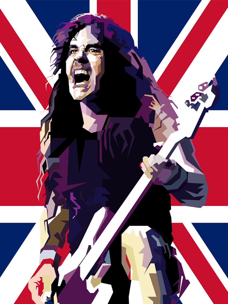 Steve Harris Iron Maiden Metal Bass Pop-Art
