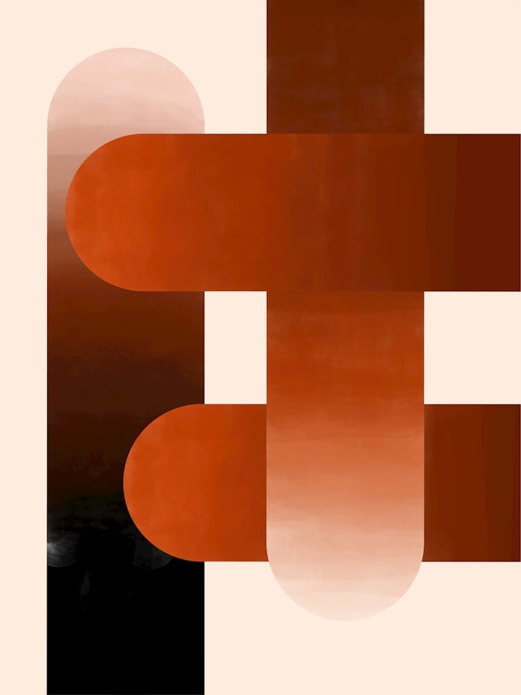 Abstract Graphic Red Painting No.2