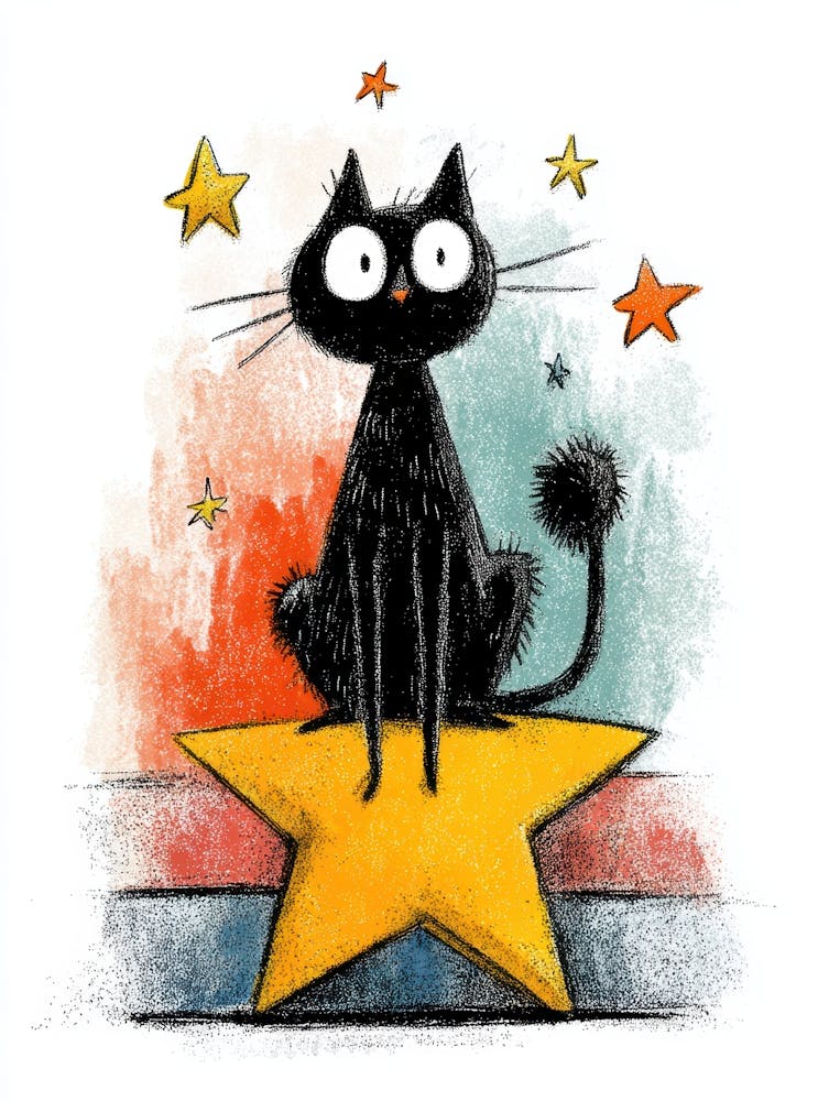 Cat On A Star 1