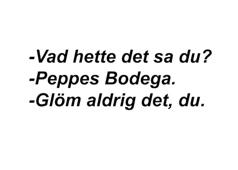 Peppes Bodega - Sällskapsresan