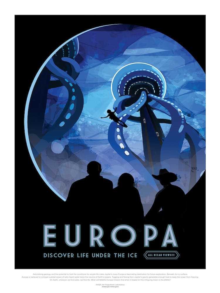 Europa Space Travel Nasa Poster