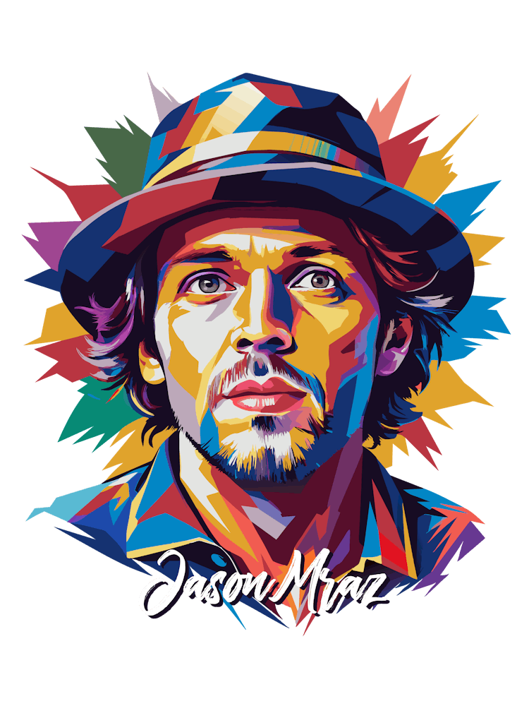 Jason Mraz 01 Portrait Music Icon Style WPAP Pop Art