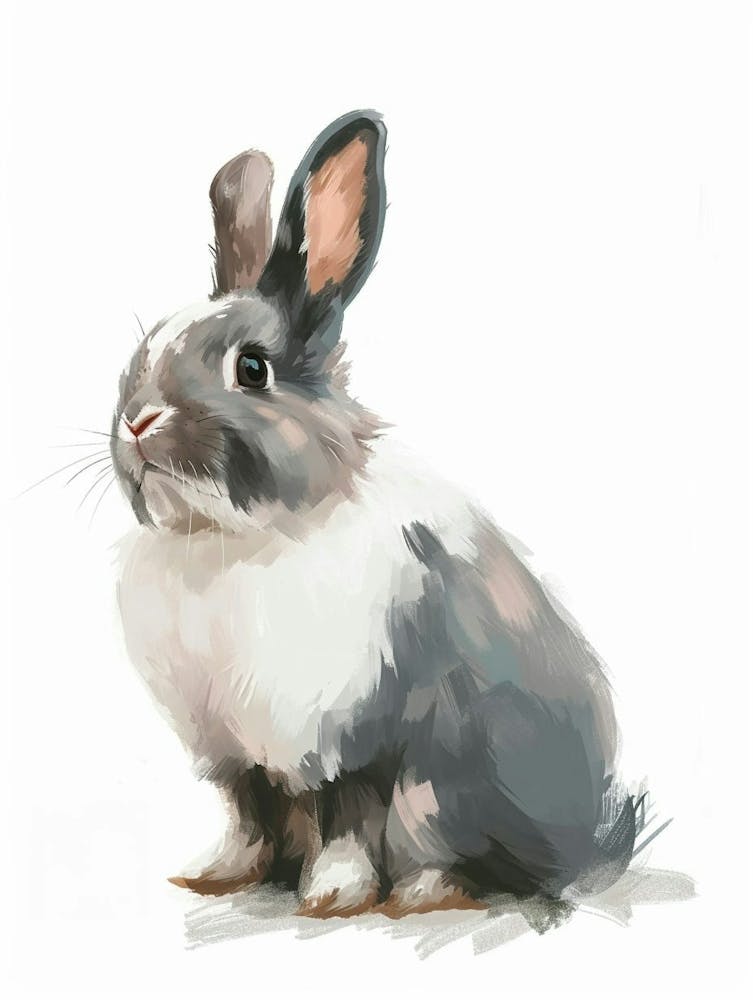 Himalayan Rabbit Kids Illustration 1