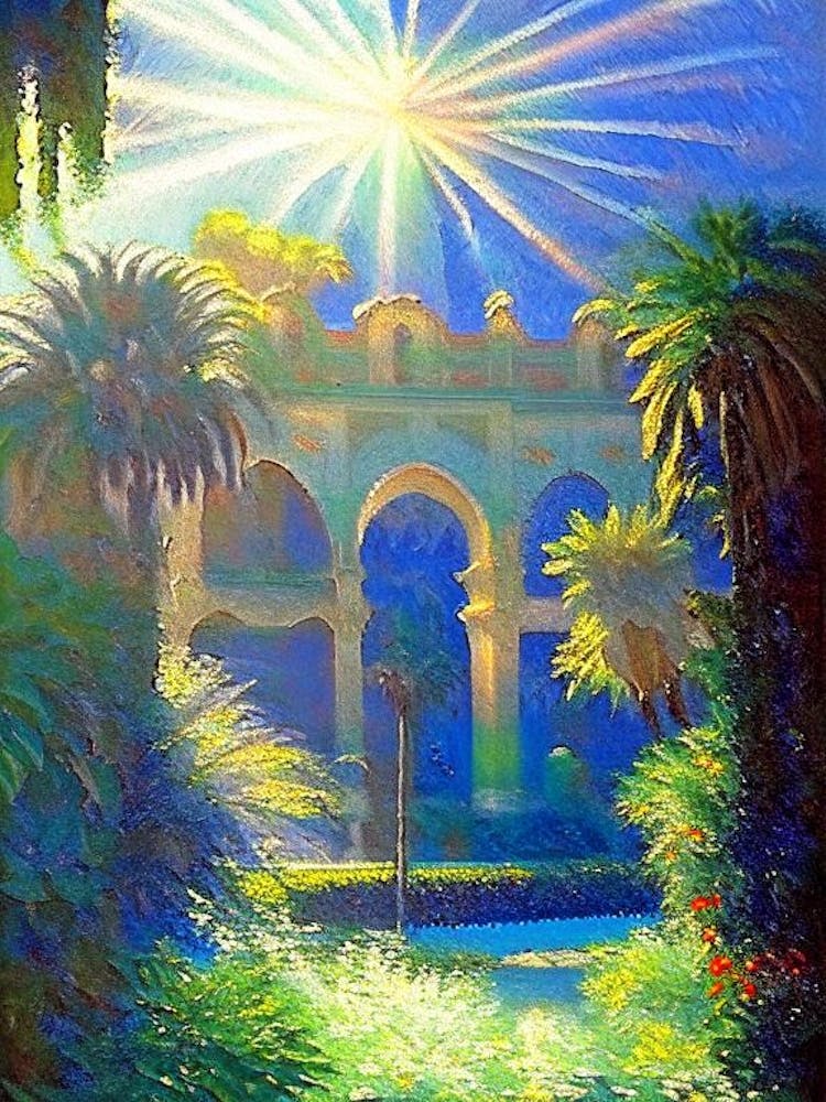 Balboa Park, Usa Klassisches Gemälde im Monet-Stil