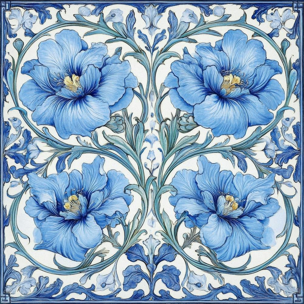 Blue Flowers Art
