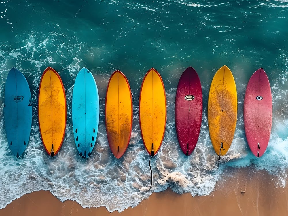 Surfboards On The Beach 7