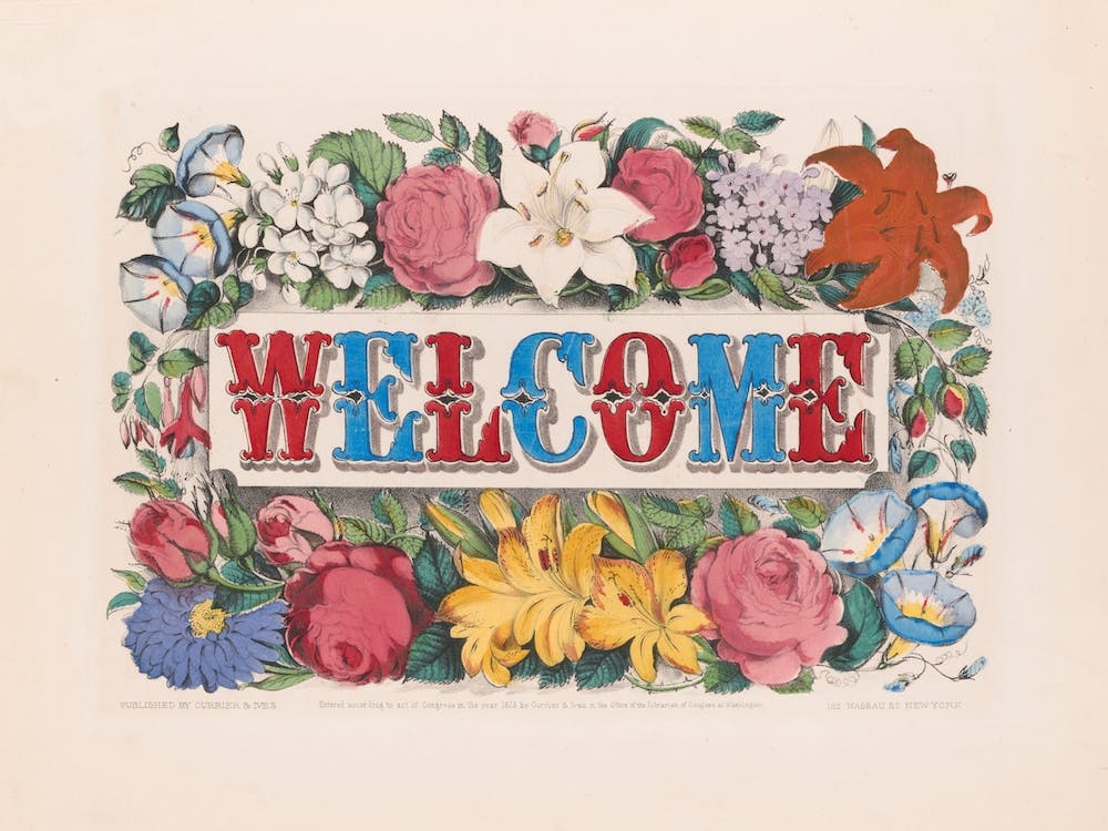 Floral Welcome Poster