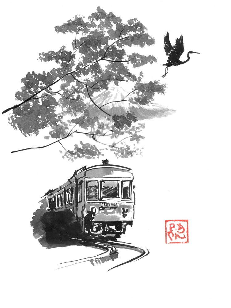 Train And Fuji