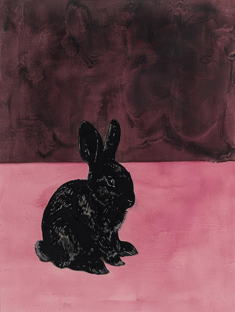 Rabbit On Pink
