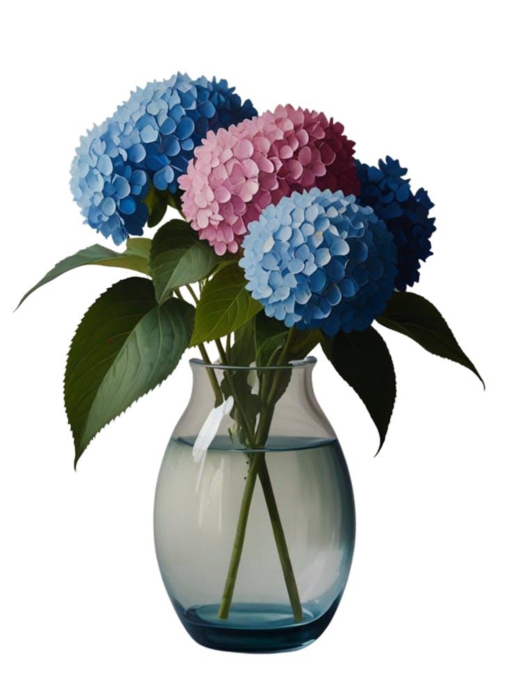 Hydrangeas In A Vase