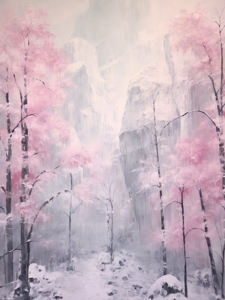 Dreamy Winter Painting Yosemite National Park United States 1