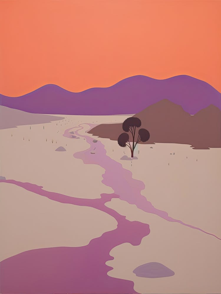 Kyzylkum Desert   Asia (Kazakhstan And Uzbekistan), Contemporary Abstract Illustration 4