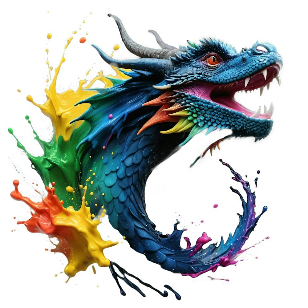 3D Splash Dragon