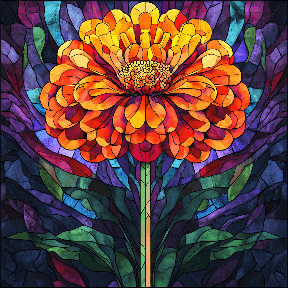 Flowers Stained Glass Sublimation 3