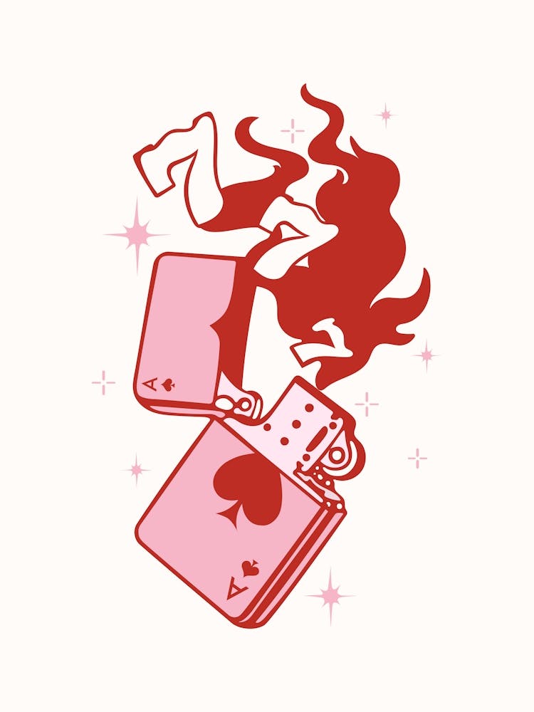 777 Lucky Lighter Pink Poster