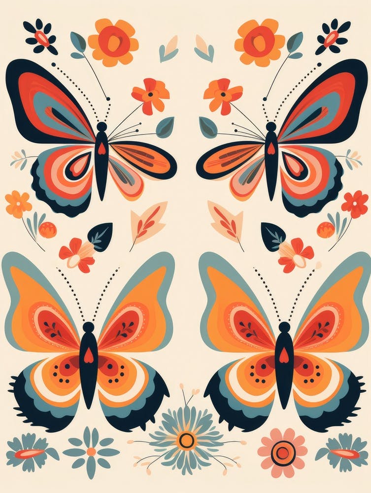 Butterflies And Flowers 1