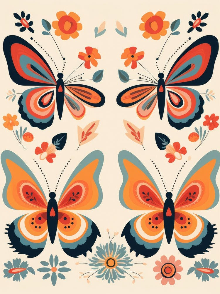 Butterflies And Flowers 1