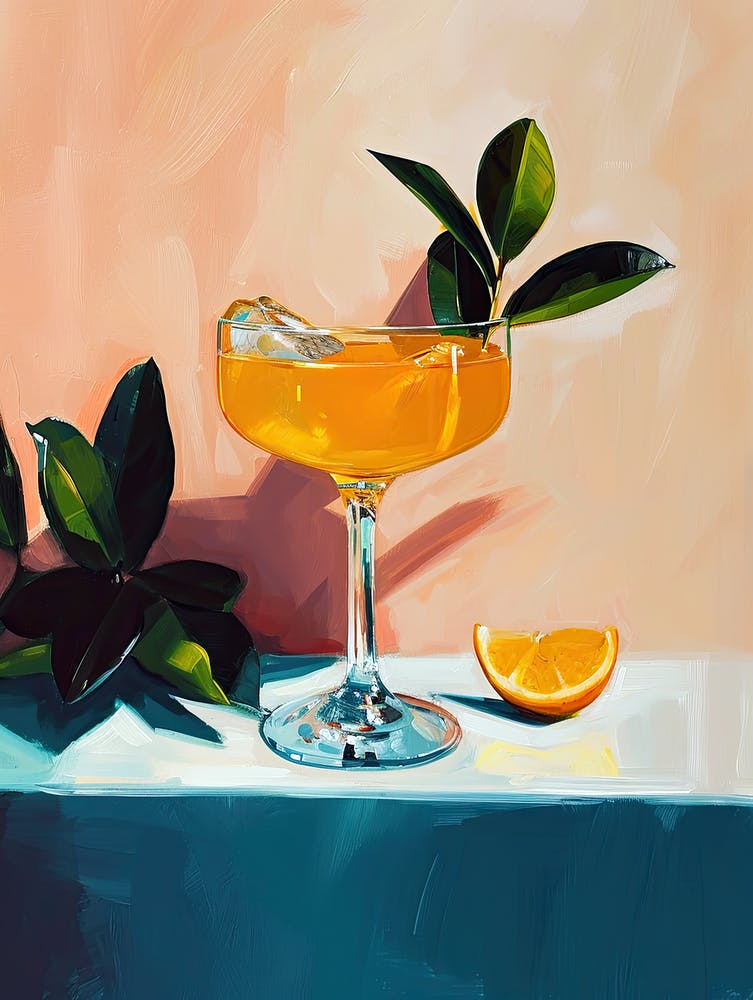 Orange Cocktail, Mid Century